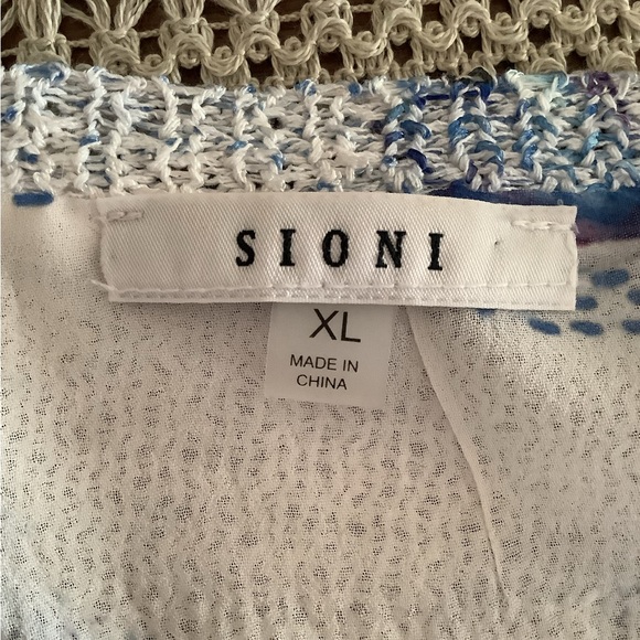 Sioni women’s size XL floral layered knit sweater - Picture 7 of 7